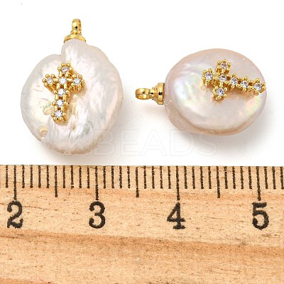 Natural Cultured Freshwater Pearl Pendants LS-PEAR-F008-19G-1
