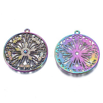Rainbow Color Alloy Pendants PALLOY-N156-153-NR-1