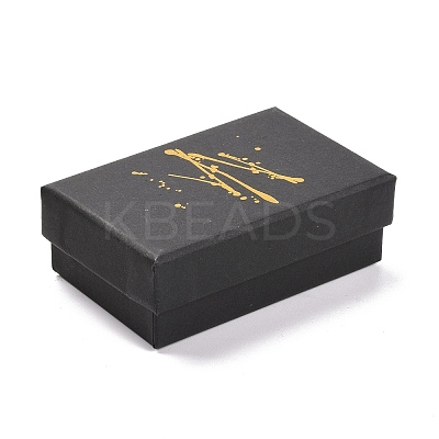 Rectangle Hot Stamping Cardboard Jewelry Packaging Boxes CON-FS0001-08B-1