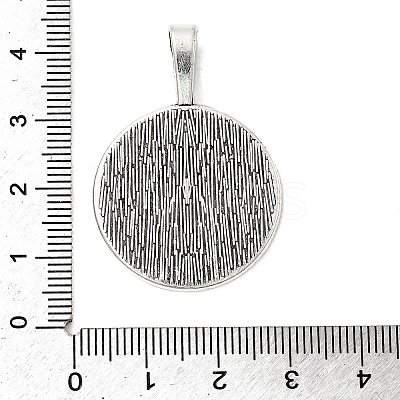 Tibetan Style Alloy Pendant Cabochon Settings TIBEP-20474-AS-LF-1