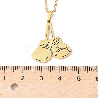 304 Stainless Steel Pendant Necklaces NJEW-Z073-04G-1