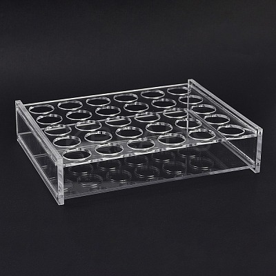 (Defective Closeout Sale: Damaged Corners) Acrylic Multi-Use Colorimetrical Cylinder Tube Display Racks AJEW-XCP0003-05-1