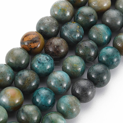 Natural Chrysocolla Beads Strands G-S376-004B-1