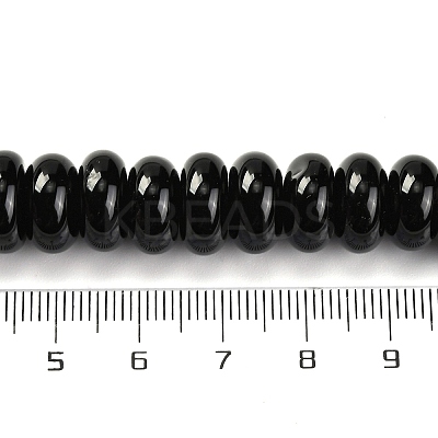 Natural Black Agate(Dyed & Heated) Beads Strands G-G177-F01-02-1