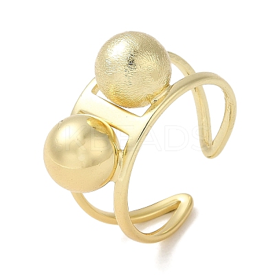 Brass Open Cuff Rings RJEW-Q778-42G-1