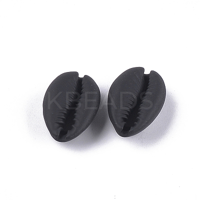 Spray Painted Natural Cowrie Shell Beads X-SSHEL-T008-12B-1