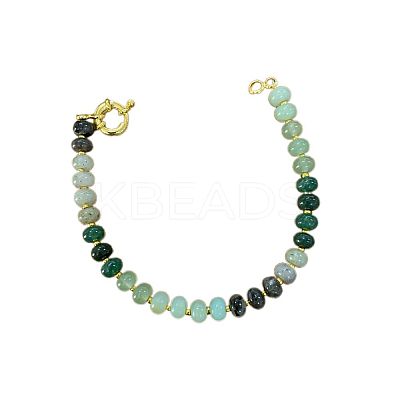 Natural & Synthetic Mixed Gemstone Beads Stretch Bracelets PW-WG8CB33-02-1