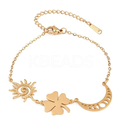 304 Stainless Steel Link Bracelets SA-CBA7739-03G-1