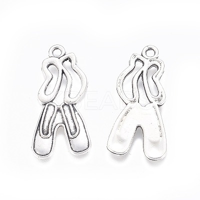 Tibetan Style Alloy Dance Shoes Pendants TIBEP-844-AS-FF-1