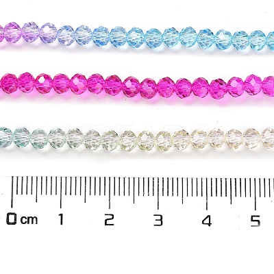 Transparent Painted Glass Beads Strands X1-DGLA-A034-T3mm-A14-1
