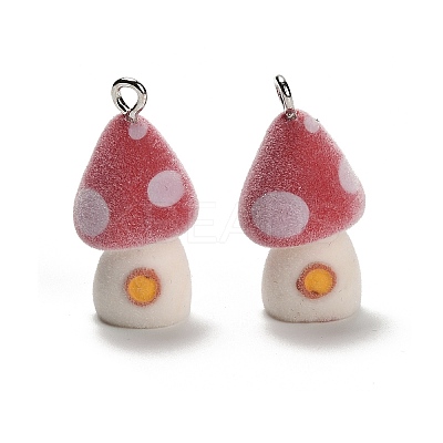 Flocky Opaque Resin Pendants RESI-I335-01P-12-1