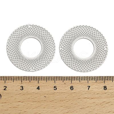 201 Stainless Steel Laser Cut Connector Charms STAS-Z116-08P-1