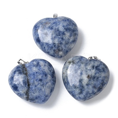 Natural Blue Spot Jasper Pendants G-A259-02P-08-1