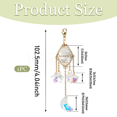 Stainless Steel Cable Chains Pouch Teardrop Pendant Decorations HJEW-TA00370-1