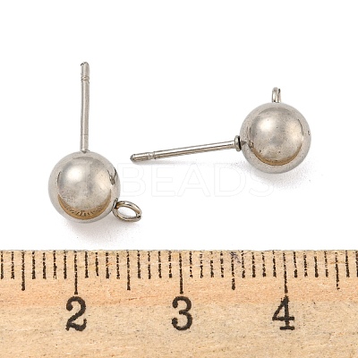 Non-Tarnish 304 Stainless Steel Stud Earring Findings LS-STAS-O004-10E-P-1