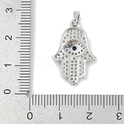 Brass Micro Pave Cubic Zirconia Pendants KK-Q028-64P-1