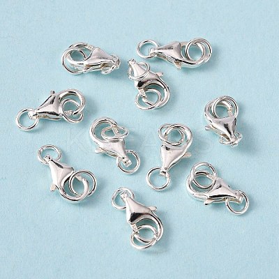 925 Sterling Silver Lobster Claw Clasps STER-I010-9mm-1