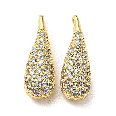 Brass Micro Pave Cubic Zirconia Pendants KK-H460-08G-1