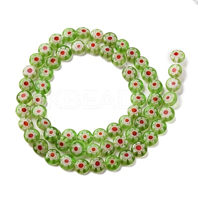 Handmade Millefiori Lampwork Beads Strands LAMP-G164-11H-1