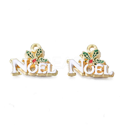Rack Plating Alloy Enamel Pendants X-ENAM-N055-140-1