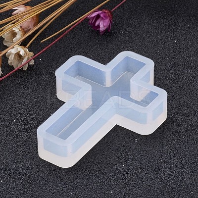 Cross Shape DIY Silicone Molds X-AJEW-P035-04-1