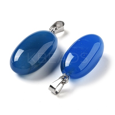 Natural Agate Dyed Pendants G-Q016-03G-1