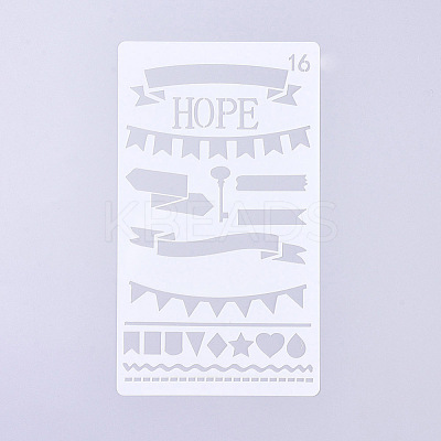 Plastic Reusable Drawing Painting Stencils Templates DIY-G027-G16-1