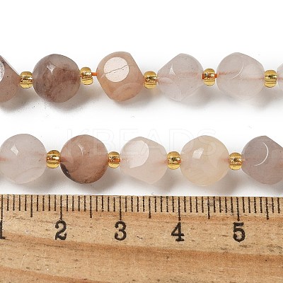 Natural Golden Silk Jade Beads Strands G-K387-A07-02-1