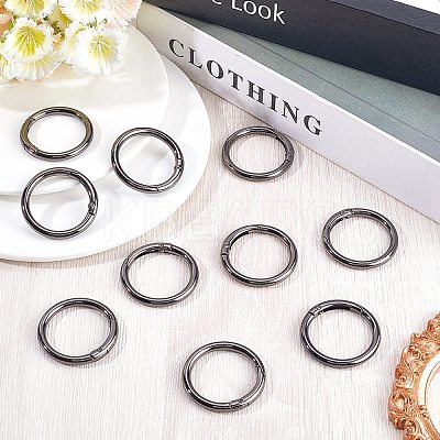 10Pcs Alloy Spring Gate Rings FIND-SP0001-38B-1