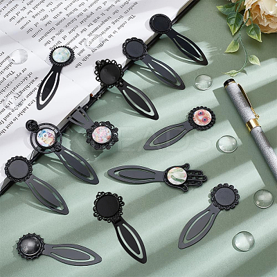 38pcs 14 Styles Zinc Alloy Bookmarks Finding FIND-NB0005-24-1