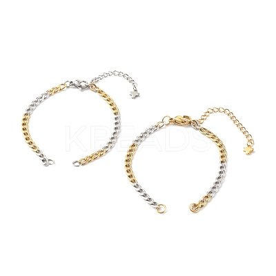 304 Stainless Steel Chain Bracelet Makings AJEW-JB00996-02-1
