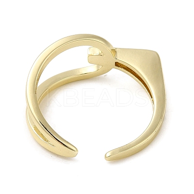 Brass Open Cuff Rings RJEW-Q778-52G-1