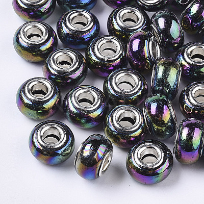 Opaque Resin European Beads LS-X-RPDL-T038-007A-1