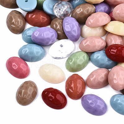 Mixed Opaque & Transparent Resin Beads RESI-T048-02-1