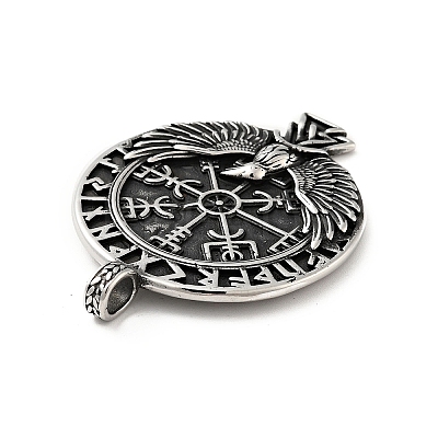 304 Stainless Steel Viking Pendants X-STAS-P309-28AS-1