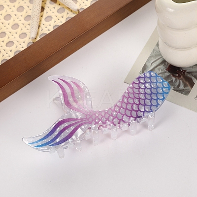Fishtail Cellulose Acetate(Resin) Claw Hair Clips PW-WGF65C0-04-1