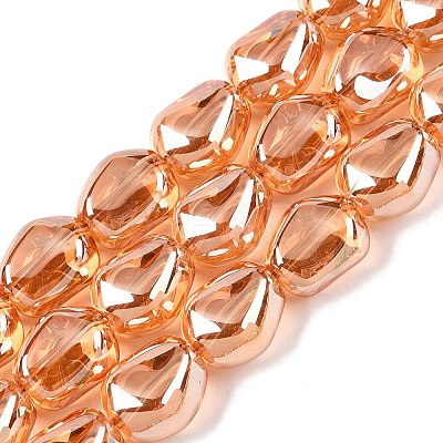 Electroplate Glass Beads Strands EGLA-T021-08E-1