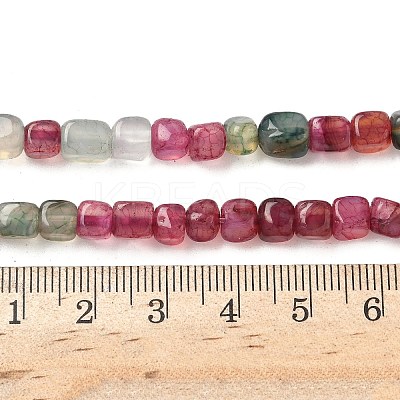 Natural Dragon Veins Agate(Dyed & Heated) Beads Strands G-G177-E16-03-1