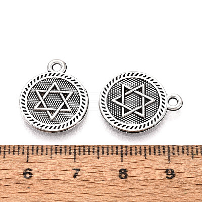 Tibetan Style Alloy Pendants TIBE-N014-18AS-1