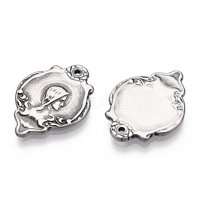 Non-Tarnish 304 Stainless Steel Pendants STAS-T064-29P-1