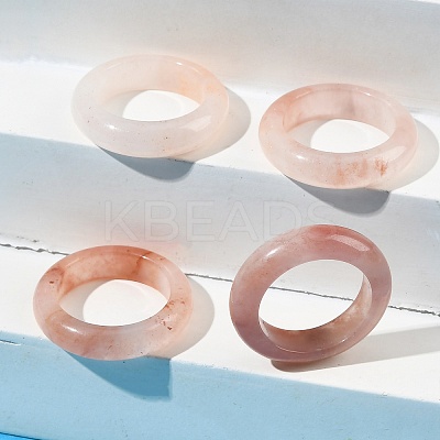 Natural Xinjiang Golden Silk Jade Finger Rings for Women RJEW-G360-01A-1