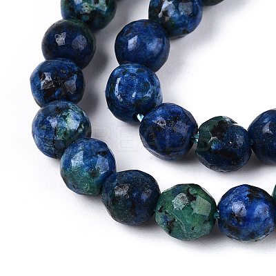 Dyed Natural White Jade Beads Strands G-T139-6mm-60-22-1