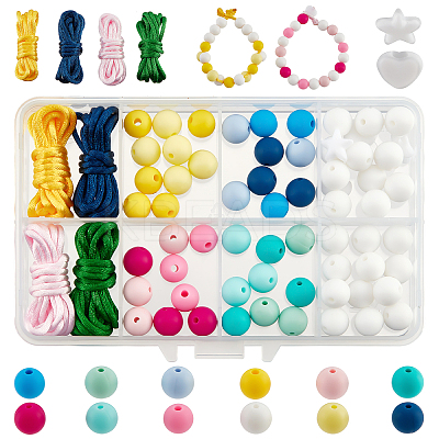 DIY Bead Braided Bracelet Making Kit DIY-PH0009-17-1