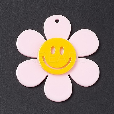 Opaque Acrylic Big Pendants OACR-P012-B03-1