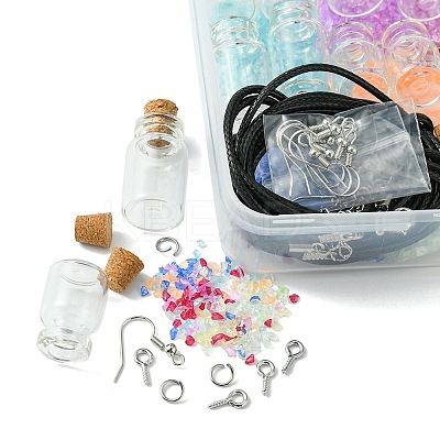 DIY Wish Bottle Earring Necklace Making Kit DIY-FS0005-52-1
