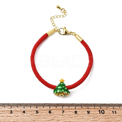 Christmas Nylon Cord Bracelets BJEW-L715-02G-03-1