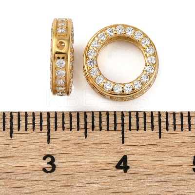 925 Sterling Silver Micro Pave Clear Cubic Zirconia Bead Frames STER-P061-01B-G-1