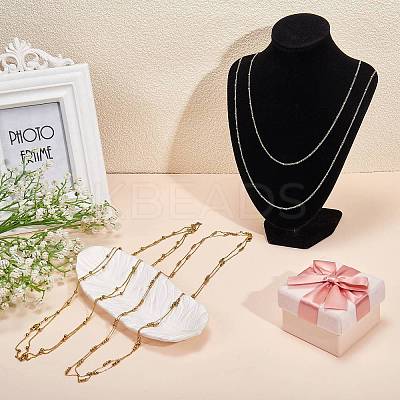 304 Stainless Steel Satellite Chain Necklaces for Women NJEW-SW00052-1