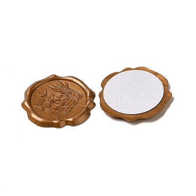 Cat Shape with Book Adhesive Wax Seal Stickers DIY-XCP0002-97B-1