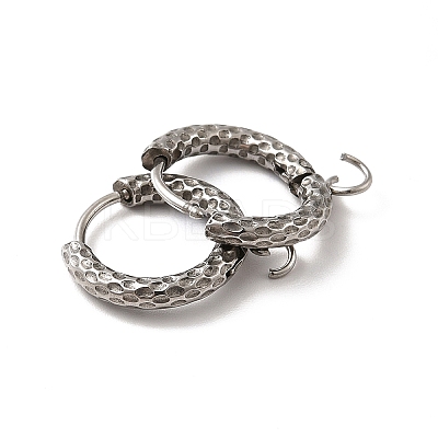 Tarnish Resistant 201 Stainless Steel Hoop Earrings Findings STAS-I695-02B-1